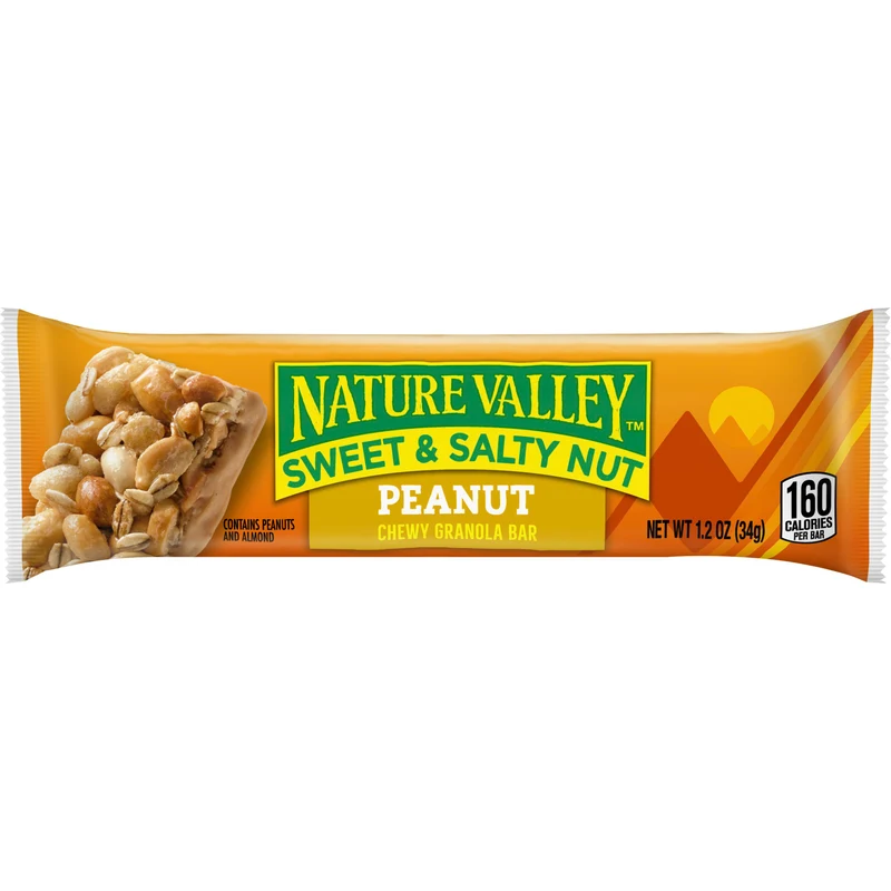 Nature Valley Sweet & Salty Peanut — Peanut granola bar with a nut butter coating · 1.2 oz bar