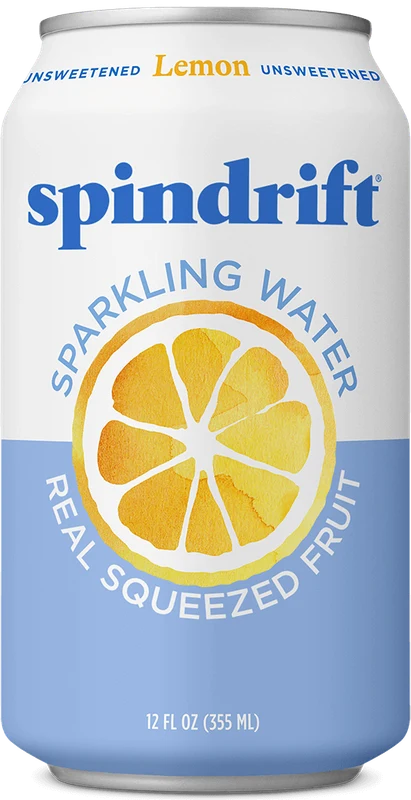 Spindrift Lemon — Lemon sparkling water · 12 fl oz can