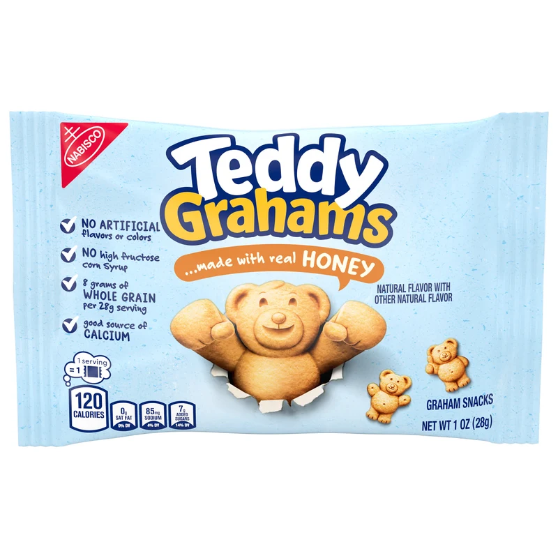 Teddy Grahams Honey — Honey graham snacks · 1 oz pack